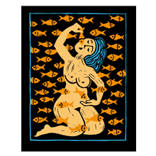 Red Sea hand coloured